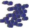 25 9mm Diamond-Shaped Window Beads Transparent Cobalt